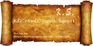 Körtvélyesi Sarolt névjegykártya